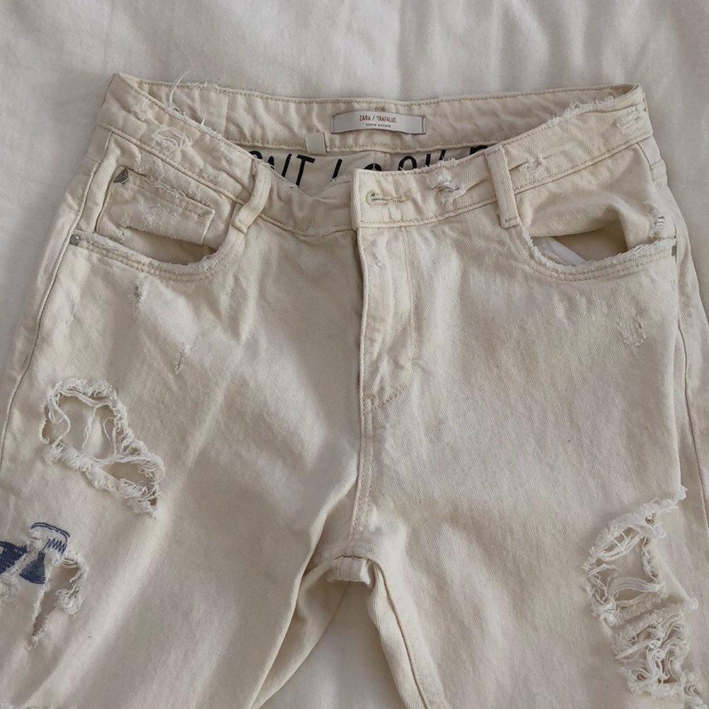 Zara Cream Jeans